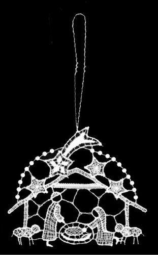 Lace hanger Nativity Joseph Mary