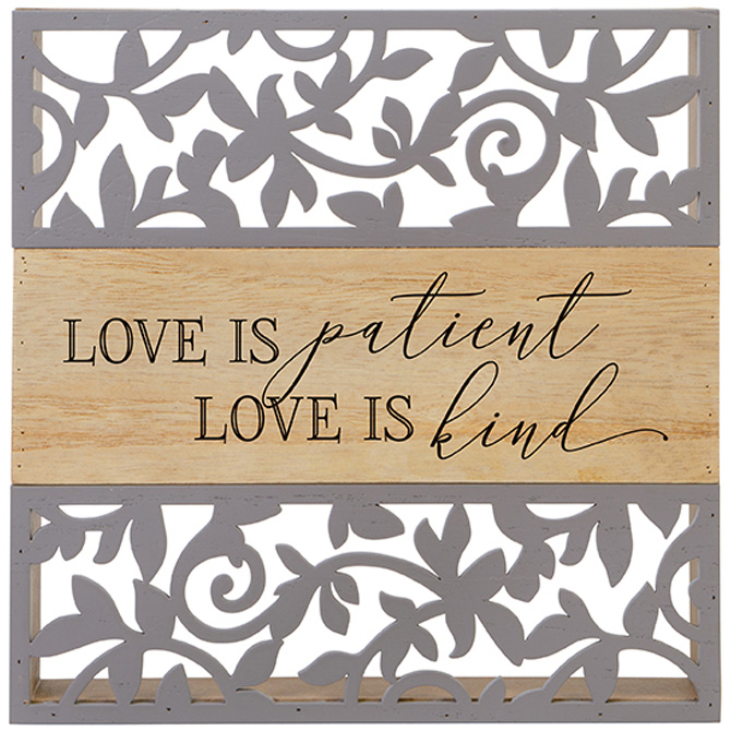 Cutout Sitter love is patient