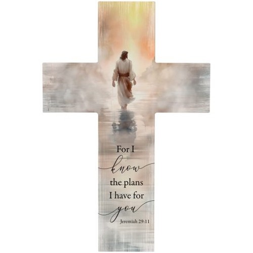 Wall Cross 35,6cm For I know the plans