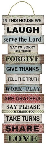 In this home we laugh serve the Lord