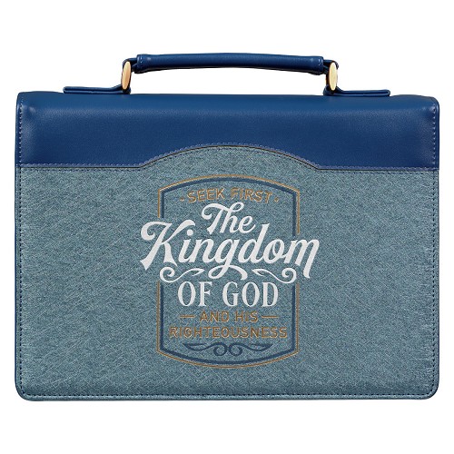 The Kingdom of God Two-tone Blue Faux Le