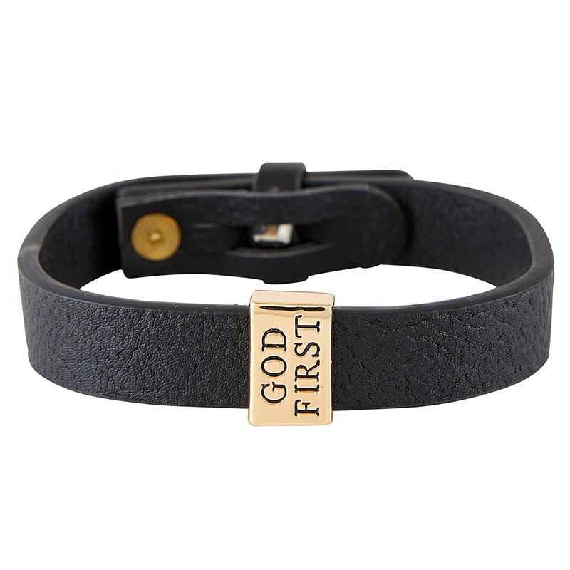 Leather Bracelet God first
