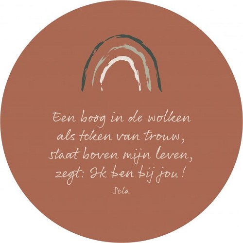 Muurcirkel Terra 25 cm – Een boog in de wolken