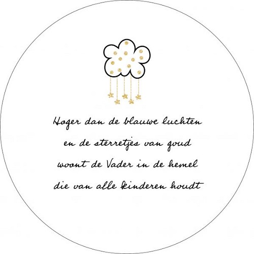 Muurcirkel Zwartwit 25 cm – Hoger dan de blauwe luchten