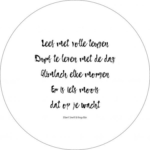 Muurcirkel Zwartwit 25 cm – Leef met volle teugen