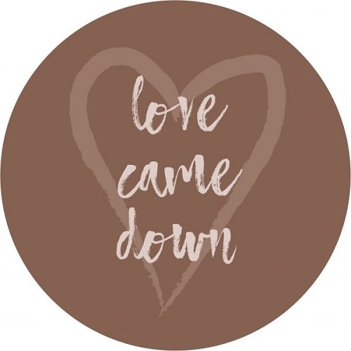 Muurcirkel Kerst Bruin 25 cm – Love came down
