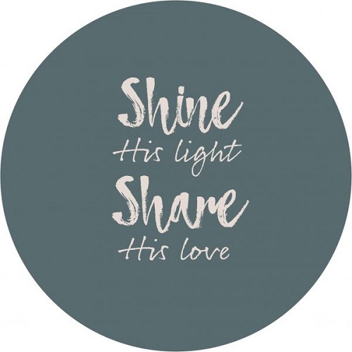 Muurcirkel Kerst Groen 25 cm – Shine His light