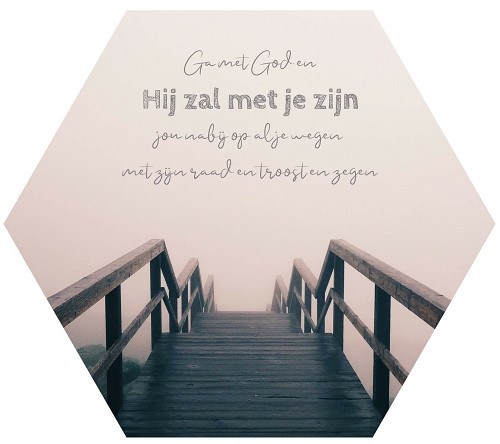 Muurcirkel Honingraat – Ga met God