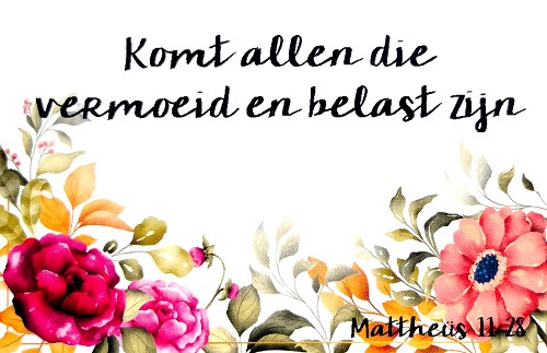 Komt allen die vermoeid en belast zijn (prijs per stuk, verkoop per 6)