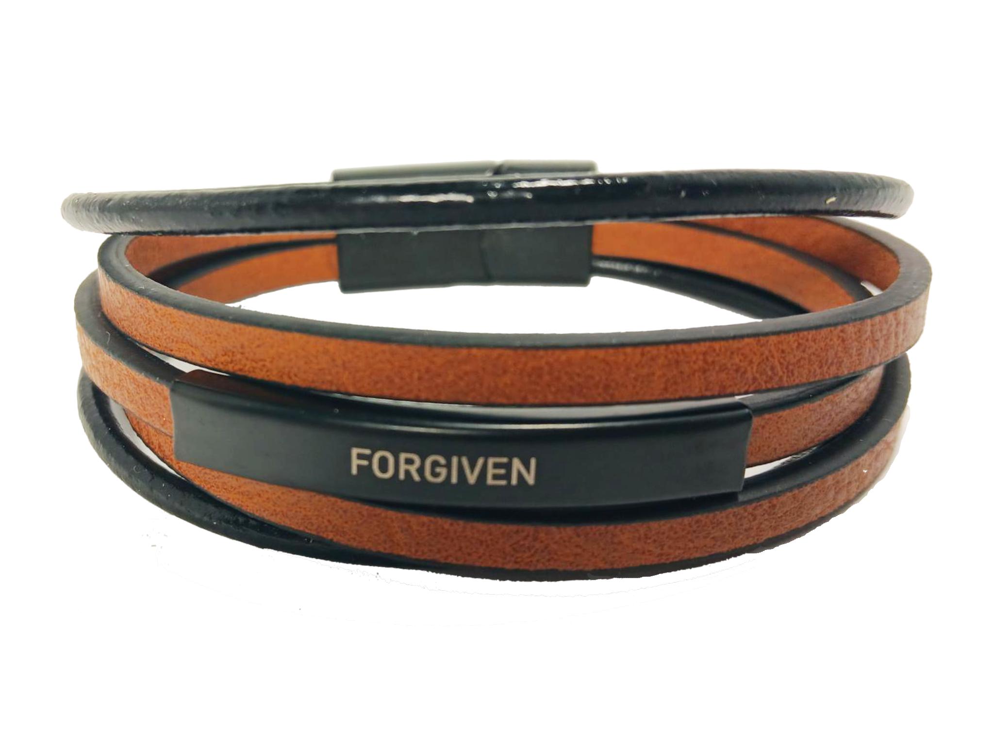 Forgiven. Brown bracelet