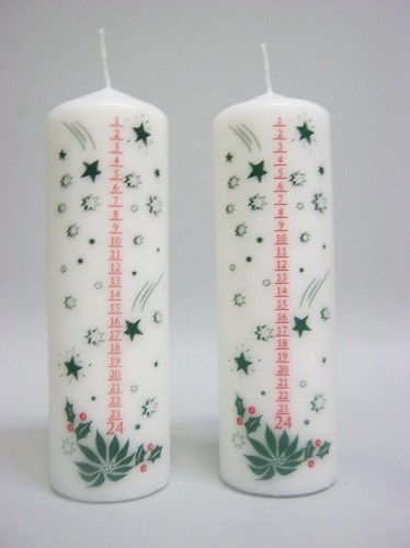 Advent candle with numbers – 19 x 6,5 cm