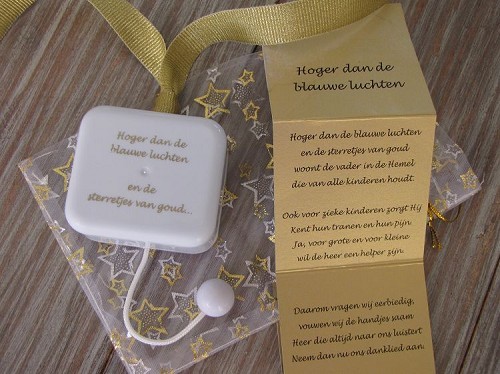 Muziekdoosje GOUD hoger dan de blauwe
