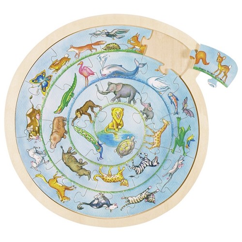 Legpuzzel Rond Dierenwereld 27 Stukjes