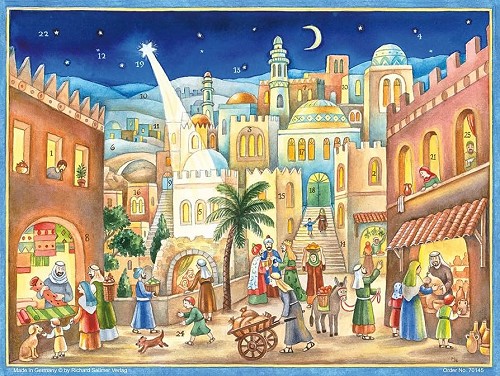 Adventscalendar Nativity city 26,5×35,5c