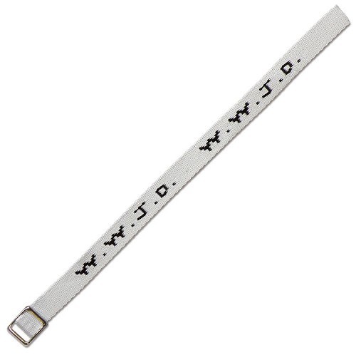 W w j d armbandje geweven wit