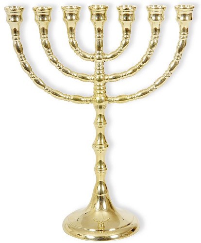 Menorah 24.5cm goudkleur