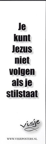 Boekenlegger Visje: Je kunt Jezus niet Volgen