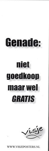 Boekenlegger Visje:  Genade niet Goedkoop