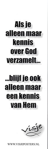 Boekenlegger Visje:  Als je Alleen maar Kennis