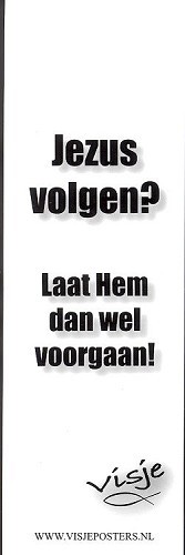 Boekenlegger Visje:  Jezus volgen laat hem