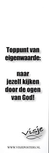 Boekenlegger Visje:  Toppunt van Eigenwaarde