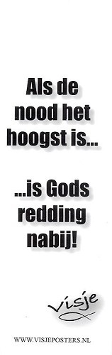 Boekenlegger Visje:  Als de nood het hoogst is