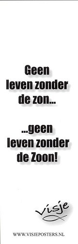 Boekenlegger Visje:  geen leven zonder de