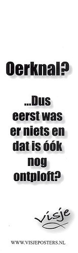 Boekenlegger Visje:  Oerknal? Dus eerst was