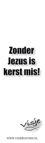 Boekenlegger Visje:  Znder Jezus is Kerst Mis