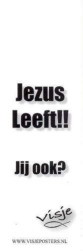 Boekenlegger Visje:  Jezus leeft! Jij Ook?
