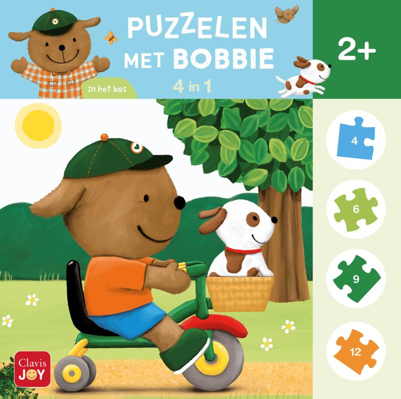 Puzzelen met Bobbie. 4-in-1-puzzel In het bos