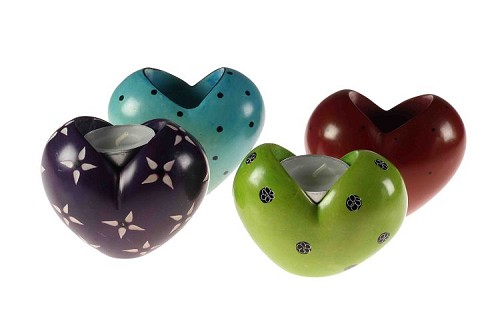 Waxinelichthouder hard geel zeepsteen