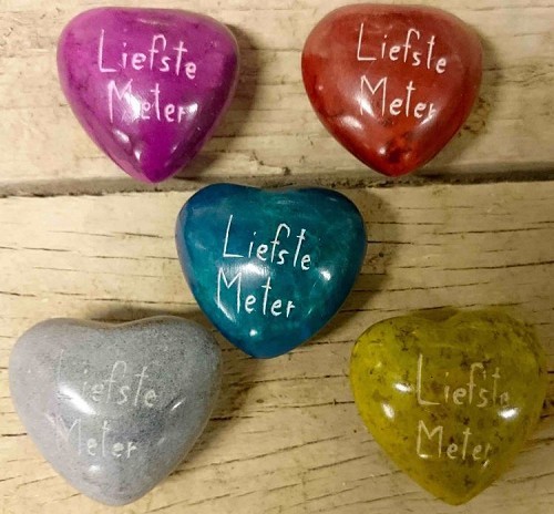 Liefste meter paars hart steen