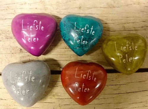 Liefste peter grijs hart steen