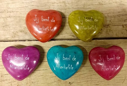 Jij bent de allerliefste roze hart steen