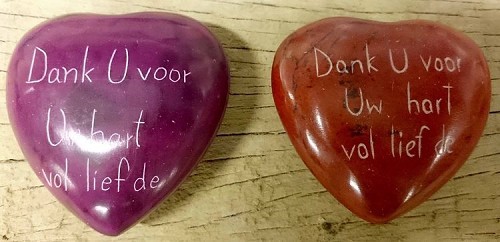 Dank U voor Uw hart vol liefde rood hart