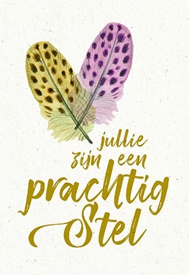 Wenskaart jullie zijn een prachtig stel