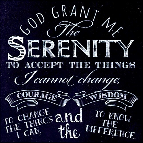 God grant me serenity – Chalk
