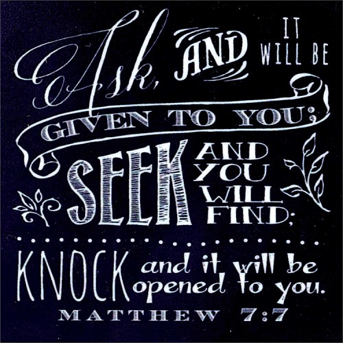 Ask Seek Knock – Matthew 7:7