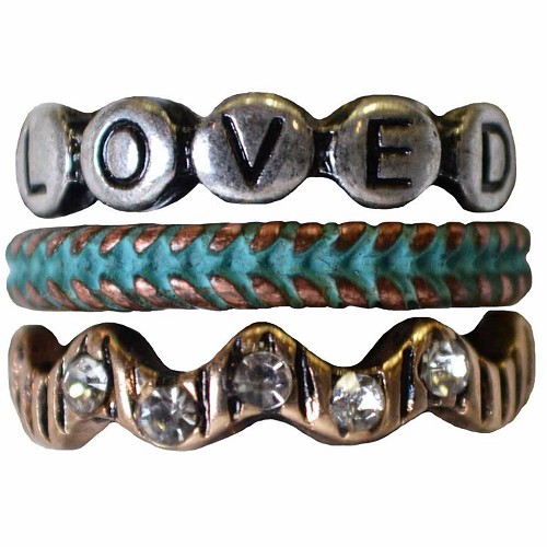 Loved – Set of 3 rings – Size 9