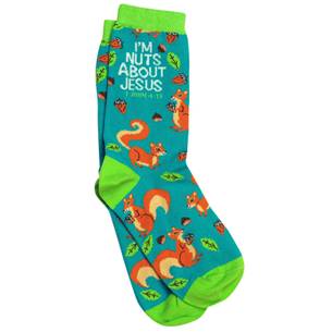 Socks Squirrel I””m nuts about Jesus