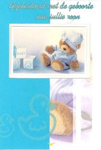 Wenskaart geboorte zoon