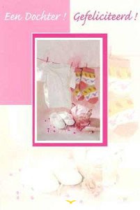 Wenskaart geboorte dochter
