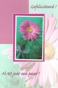 Wenskaart 40 jaar getrouwd
