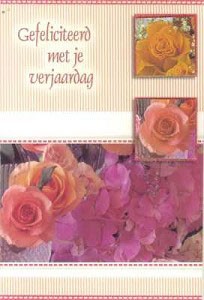 Wenskaart gefeliciteerd