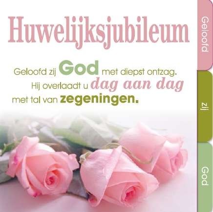 Wenskaart huwelijksjubileum