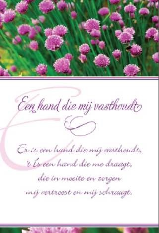 Wenskaart een hand die mij vasthoudt