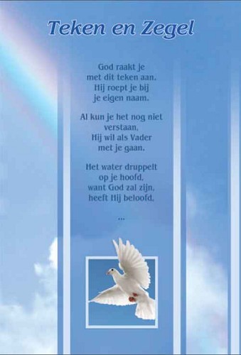 Wenskaart Bij de doop