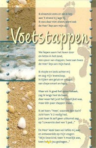 Wenskaart voetstappen