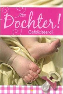 Wenskaart geboorte dochter